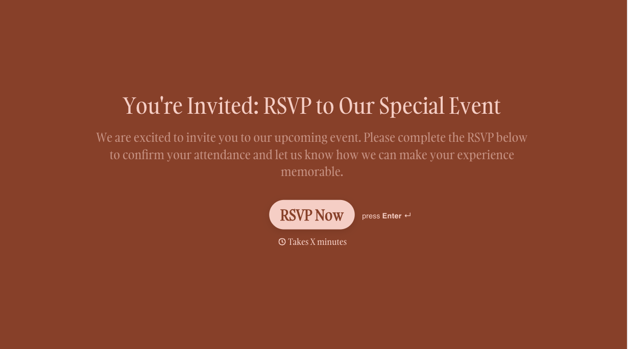 Event Invitation Form Template
