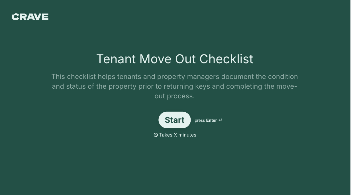 Tenant Move Out Checklist Form Template