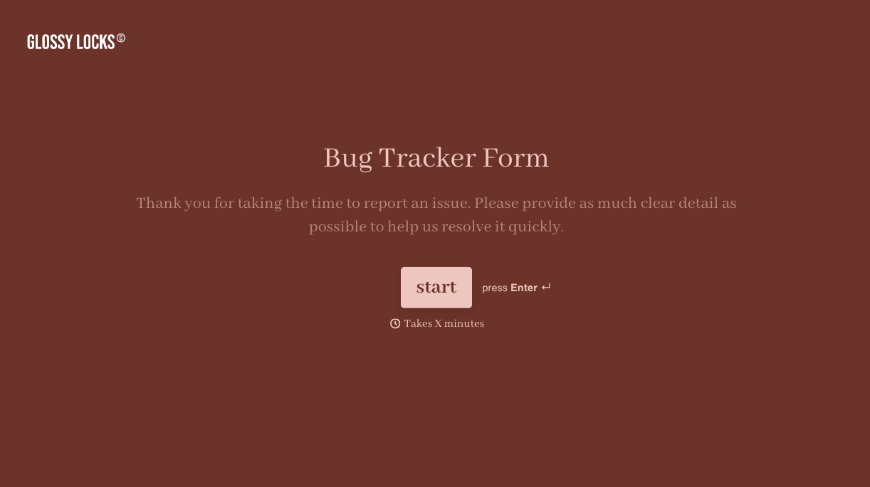 Bug Tracker Form Template