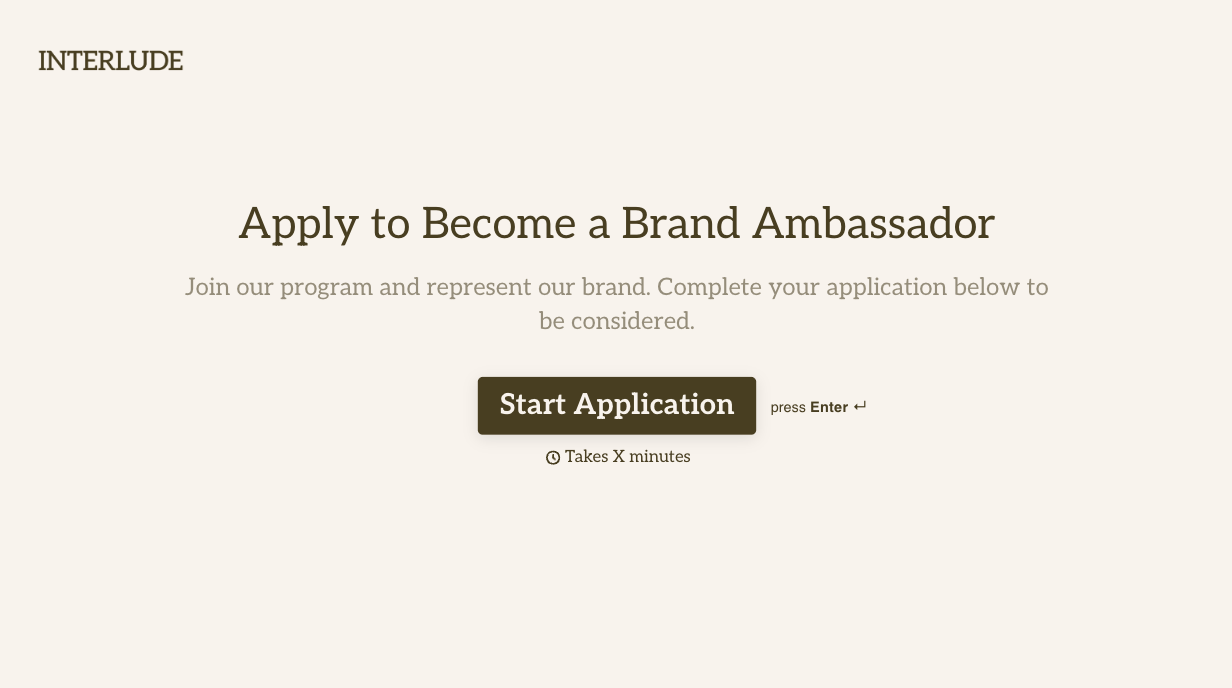 Brand Ambassador Program Form Template