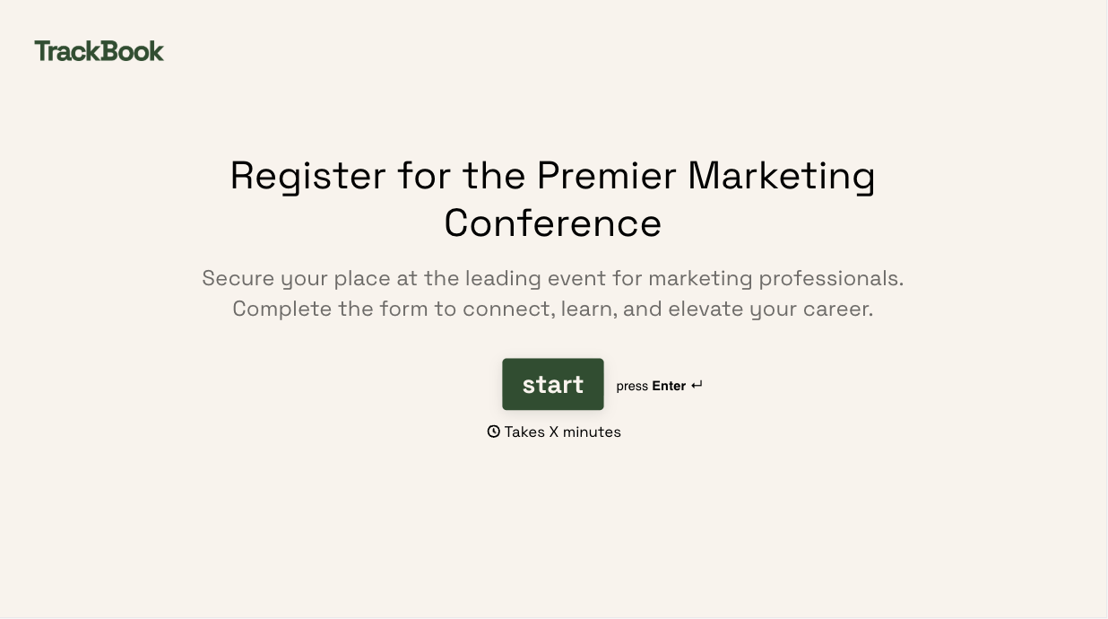 Conference Registration Form with Payment Form Template