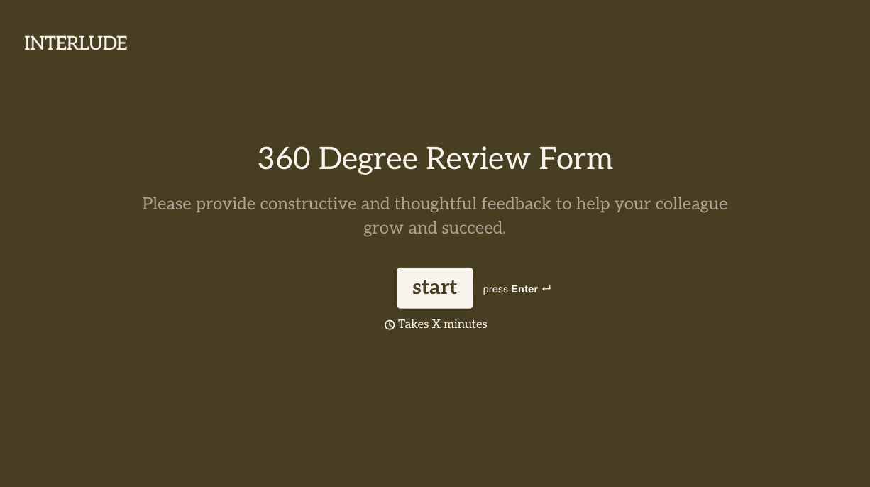 360 Degree Review Form Template