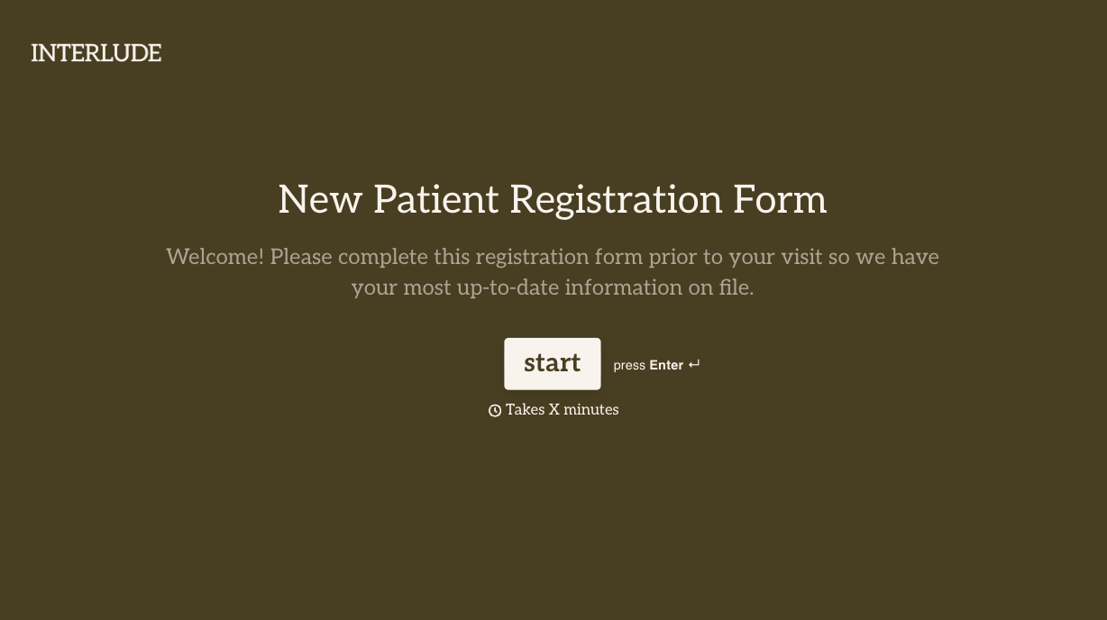 New Patient Registration Form Template