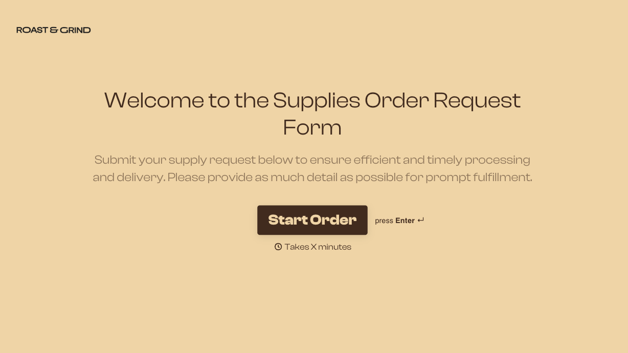 Supplies Order Form Template
