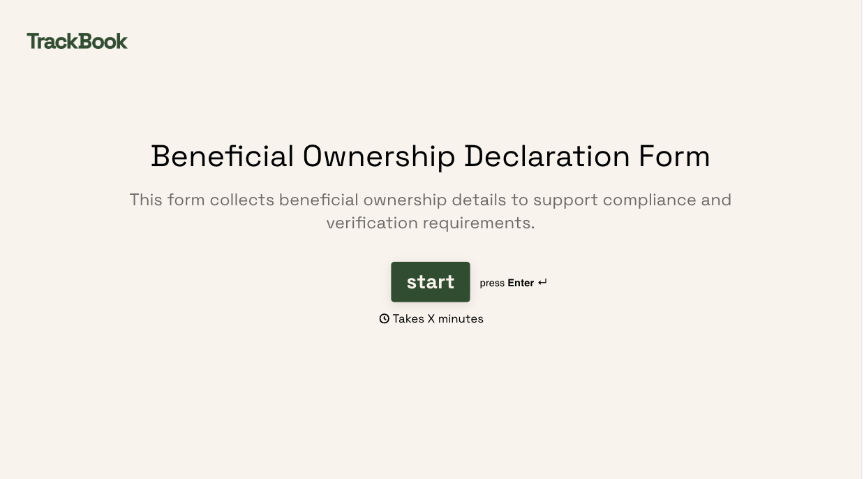 Beneficial Ownership Declaration Form Template