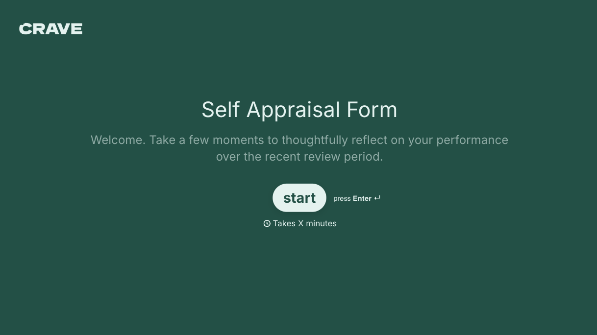 Self Appraisal Form Template