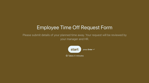 Time Off Request/response Employee Time Off Request Form Template