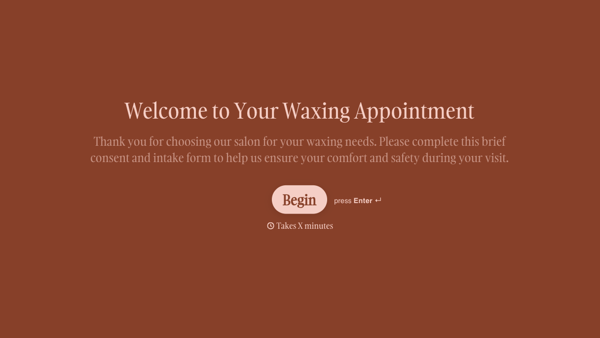 Waxing Consent Form Template