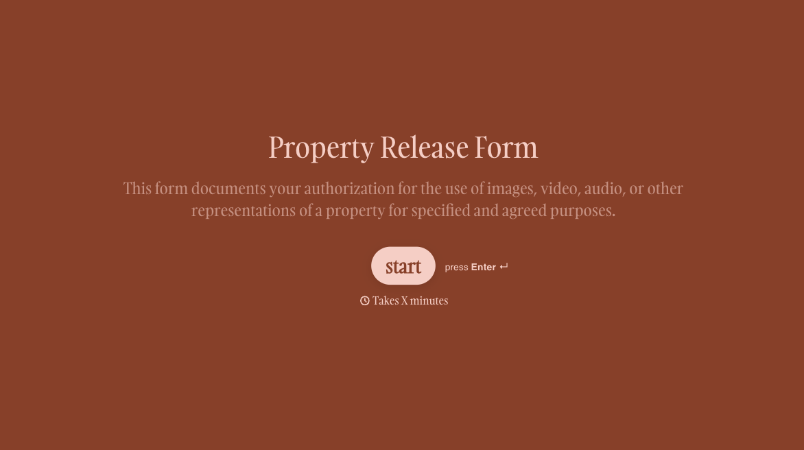 Property Release Form Template
