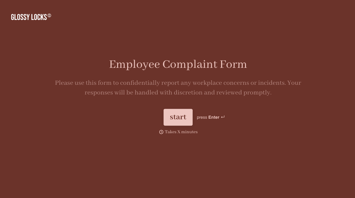 Employee Complaint Form Template