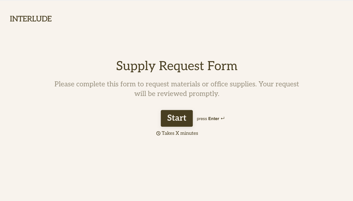 Supply Request Form Template