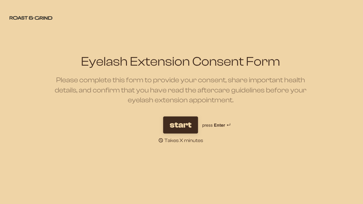 Eyelash Extension Consent Form Template