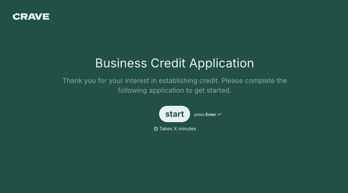 Business Credit Application Form Template