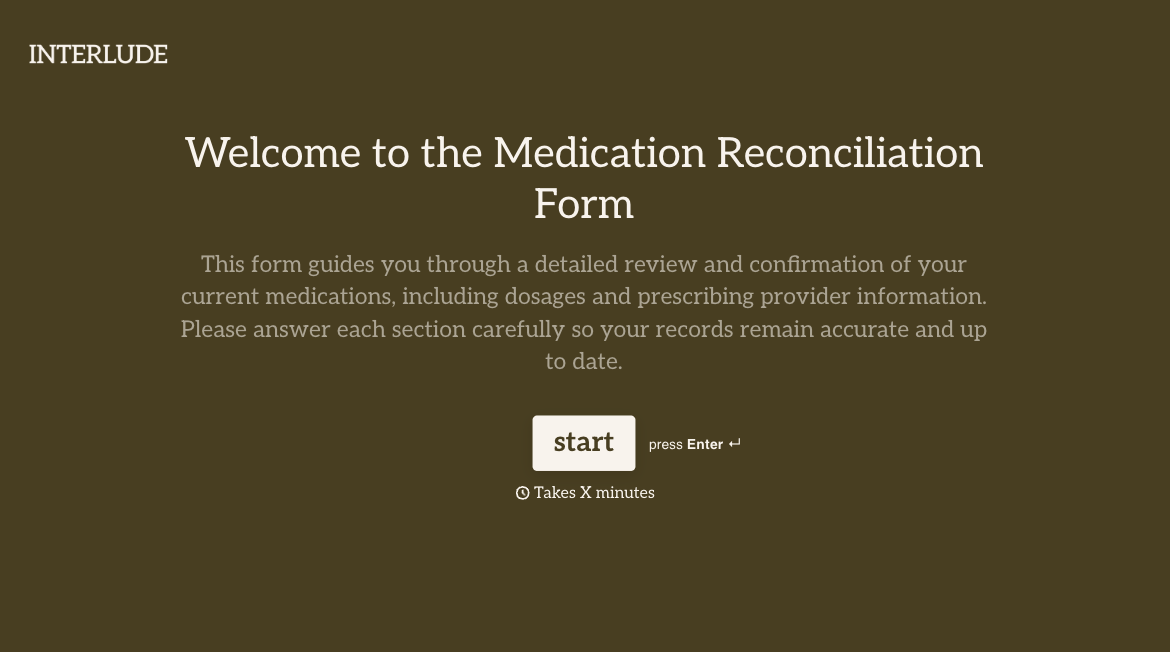 Medication Reconciliation Form Template