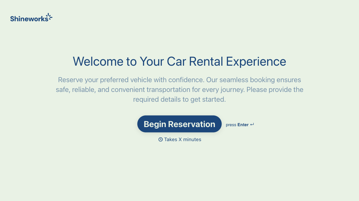 Car Rental Form Template