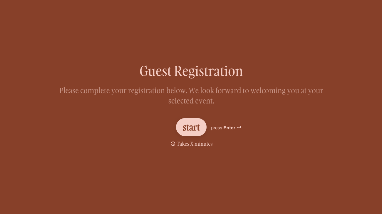 Guest Registration Form Template