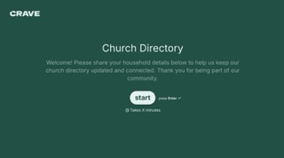Church Directory Form Template