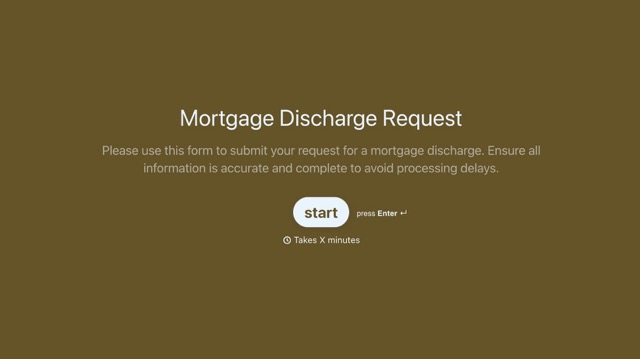 Mortgage Discharge Form Template