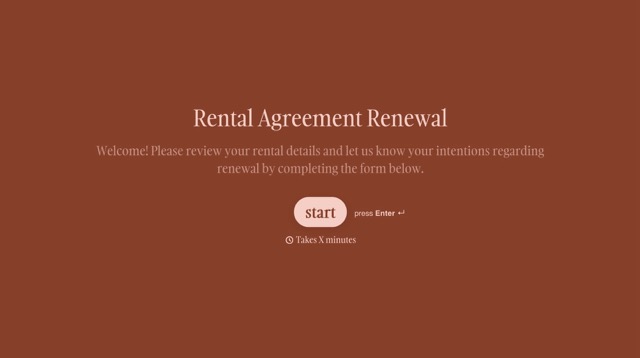 Rental Agreement Renewal Form Template