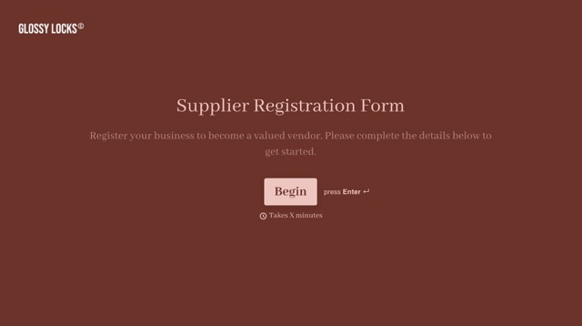 Supplier Registration Form Template