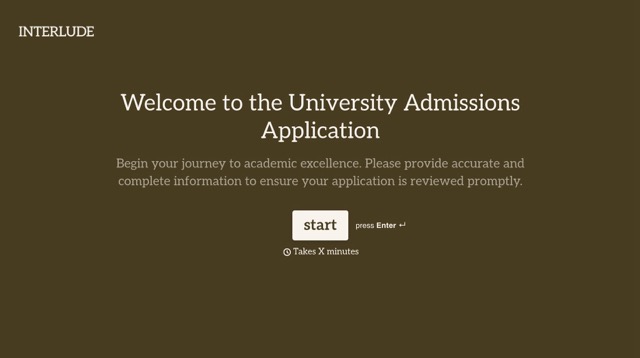 University Admission Form Template