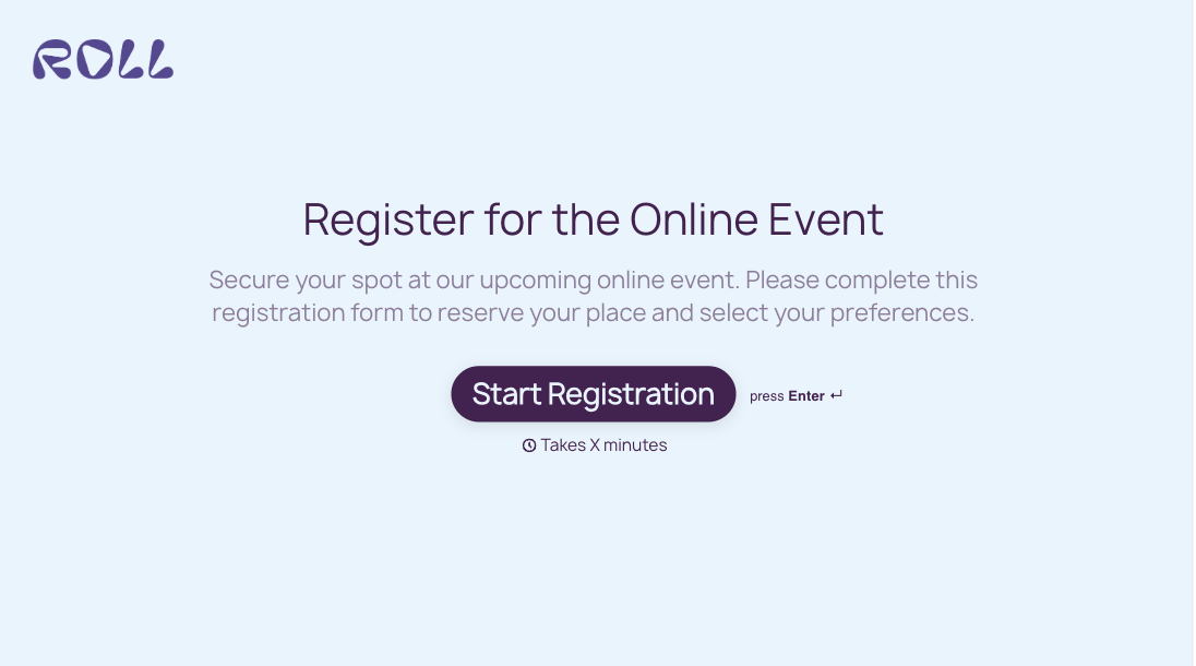 Online Event Registration Form Template