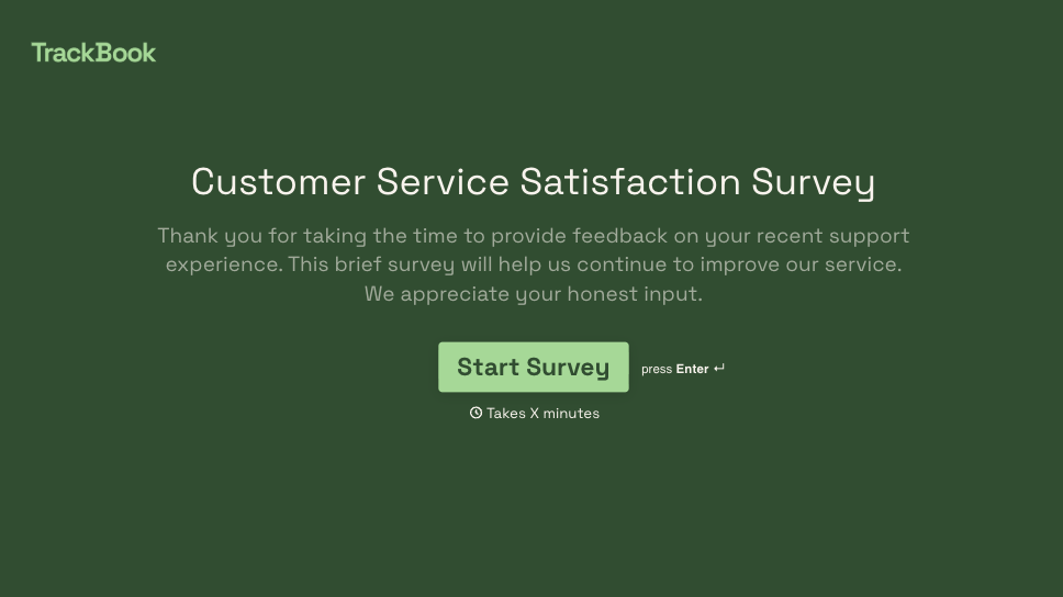 Customer Service Satisfaction Survey Form Template