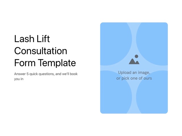 Lash Lift Consultation Form Template