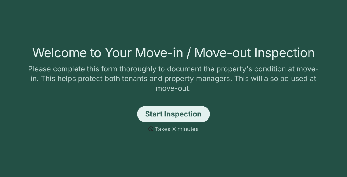 Move-In Move-Out Inspection Form Template