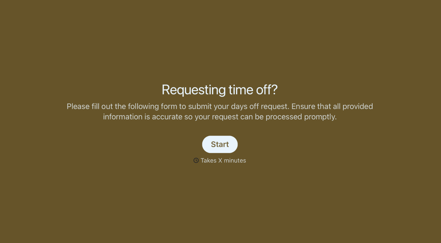 Days Off Request Form Template