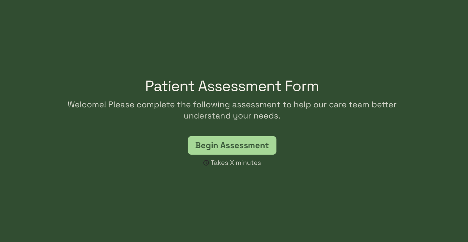 Patient Assessment Form Template