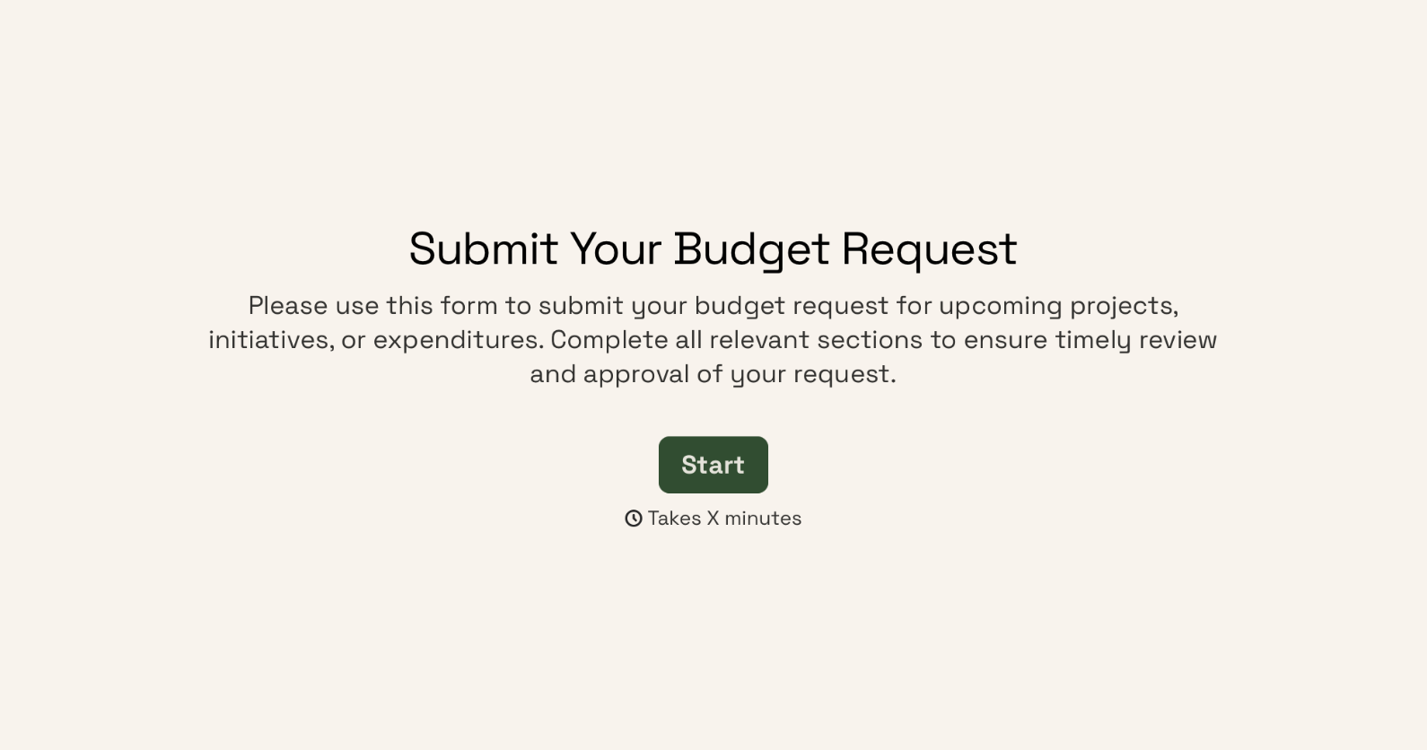 Budget Request Form Template