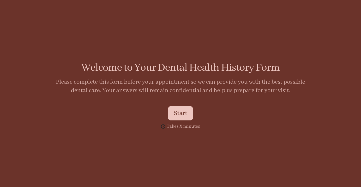 Dental Health History Form Template