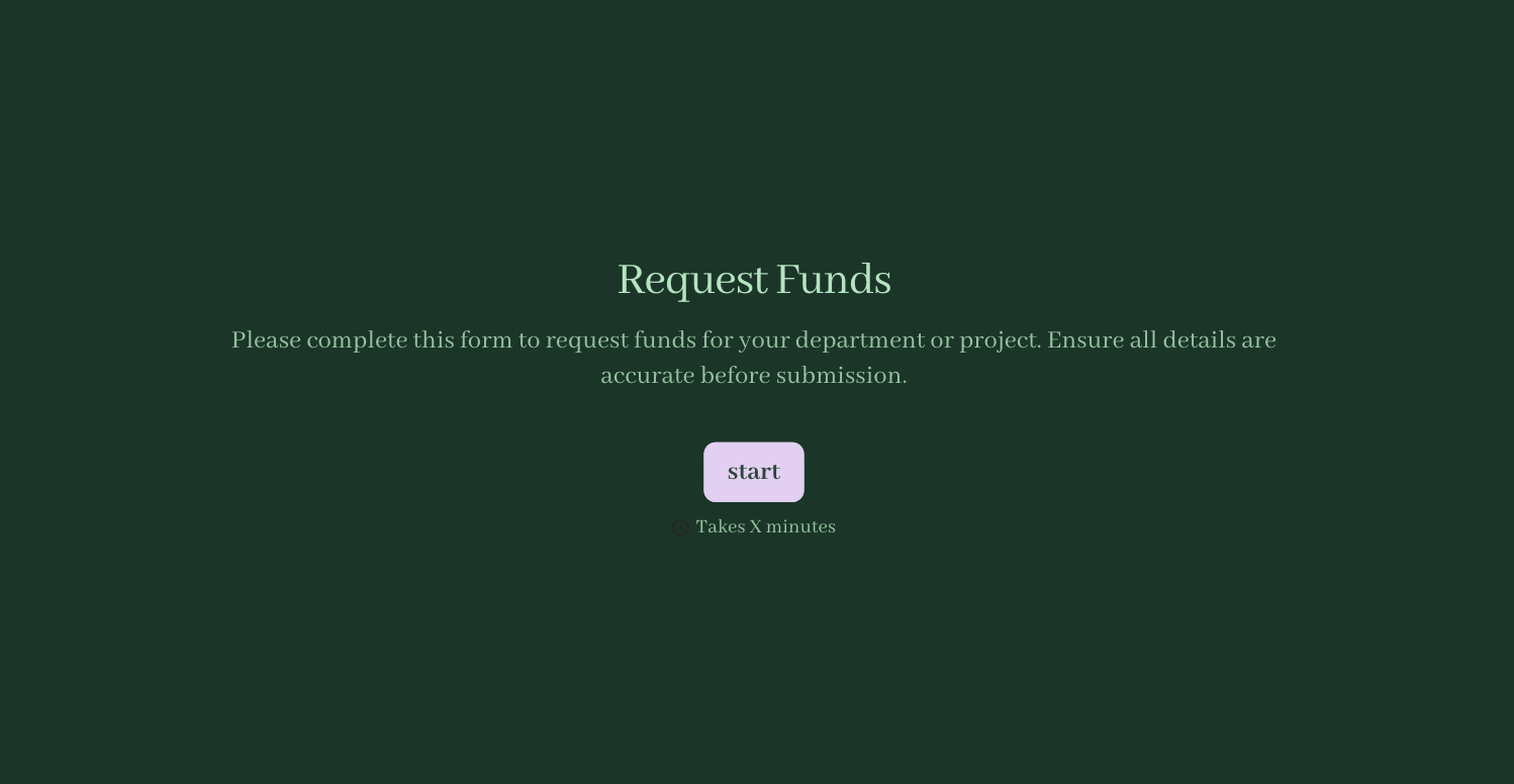 Funds Request Form Template