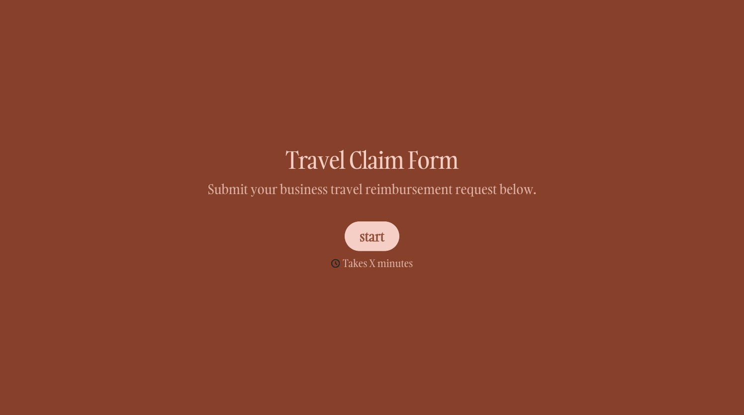 Travel Claim Form Template