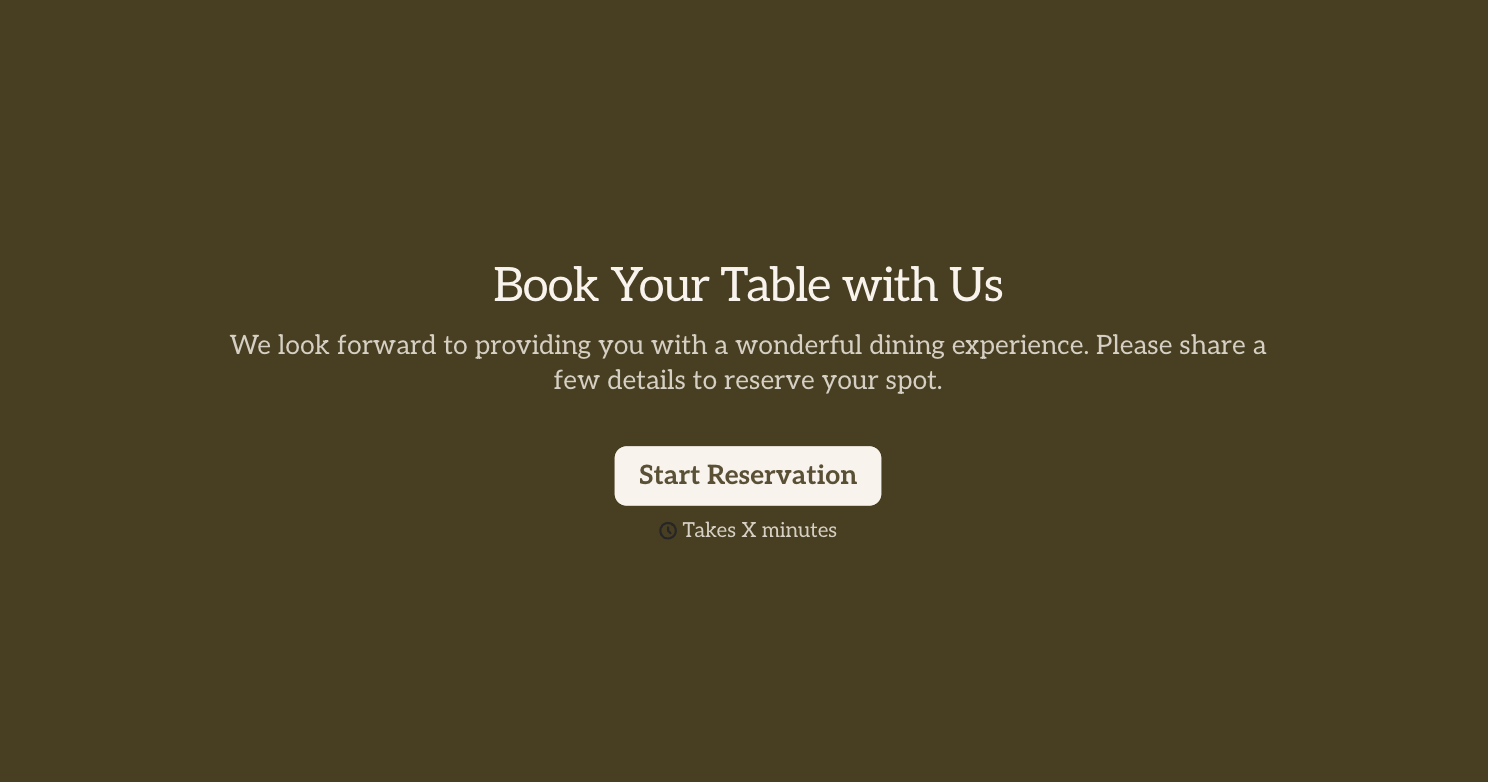 Restaurant Reservation Form Template