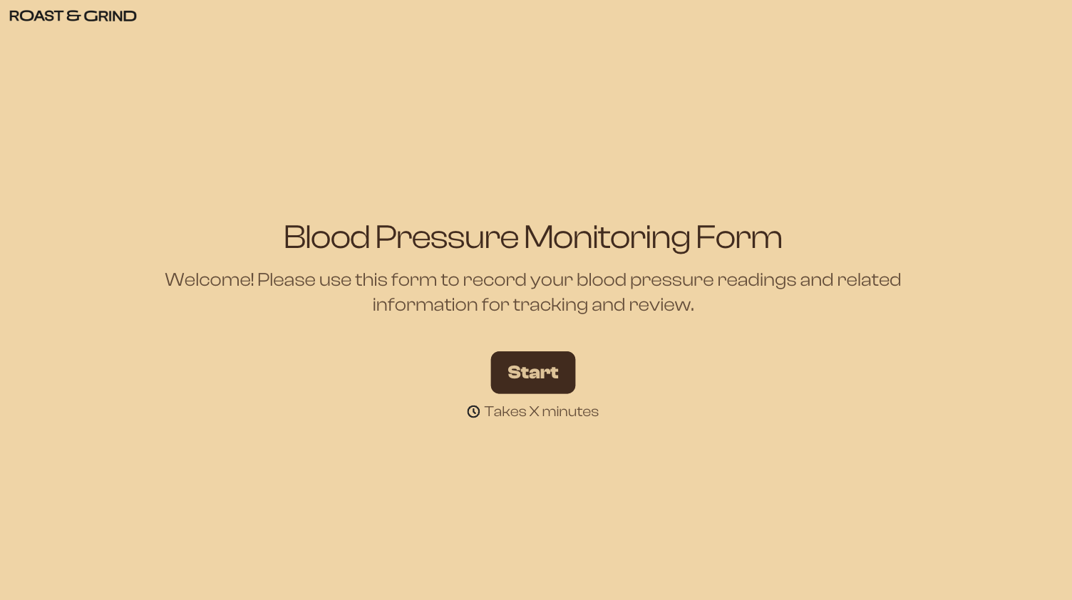 Blood Pressure Monitoring Form Template