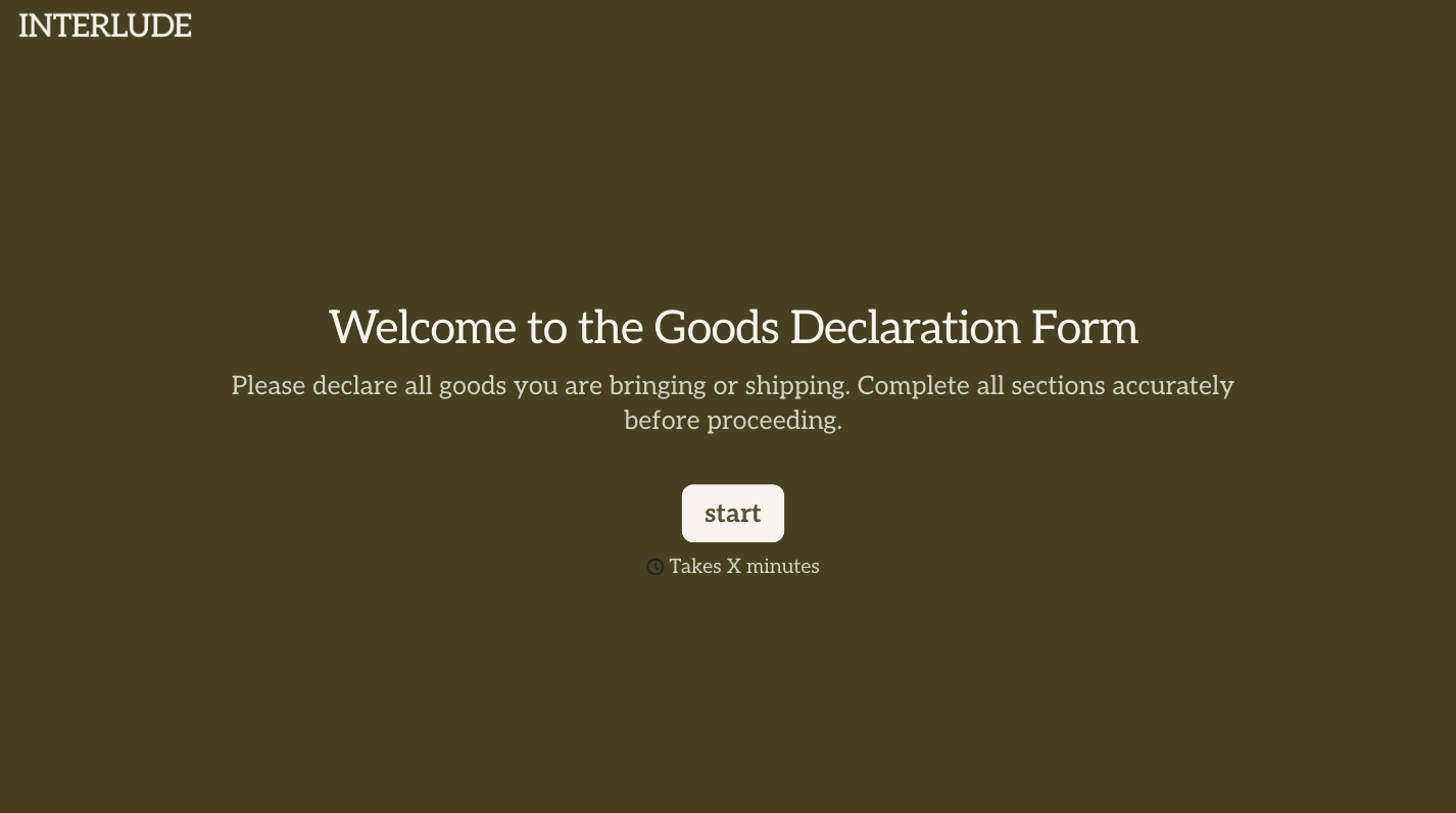 Goods Declaration Form Template