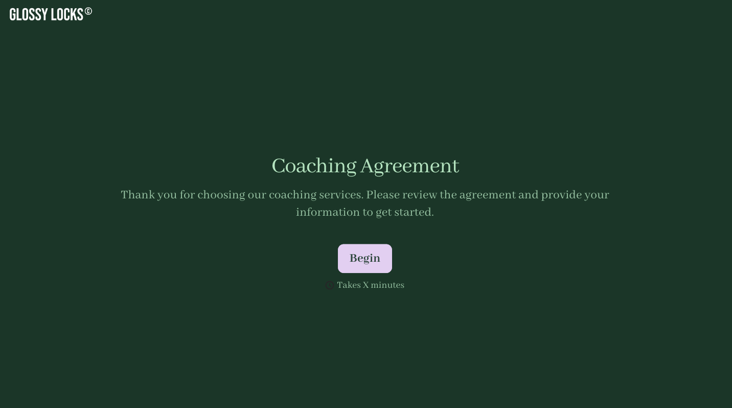 Coaching Agreement Form Template