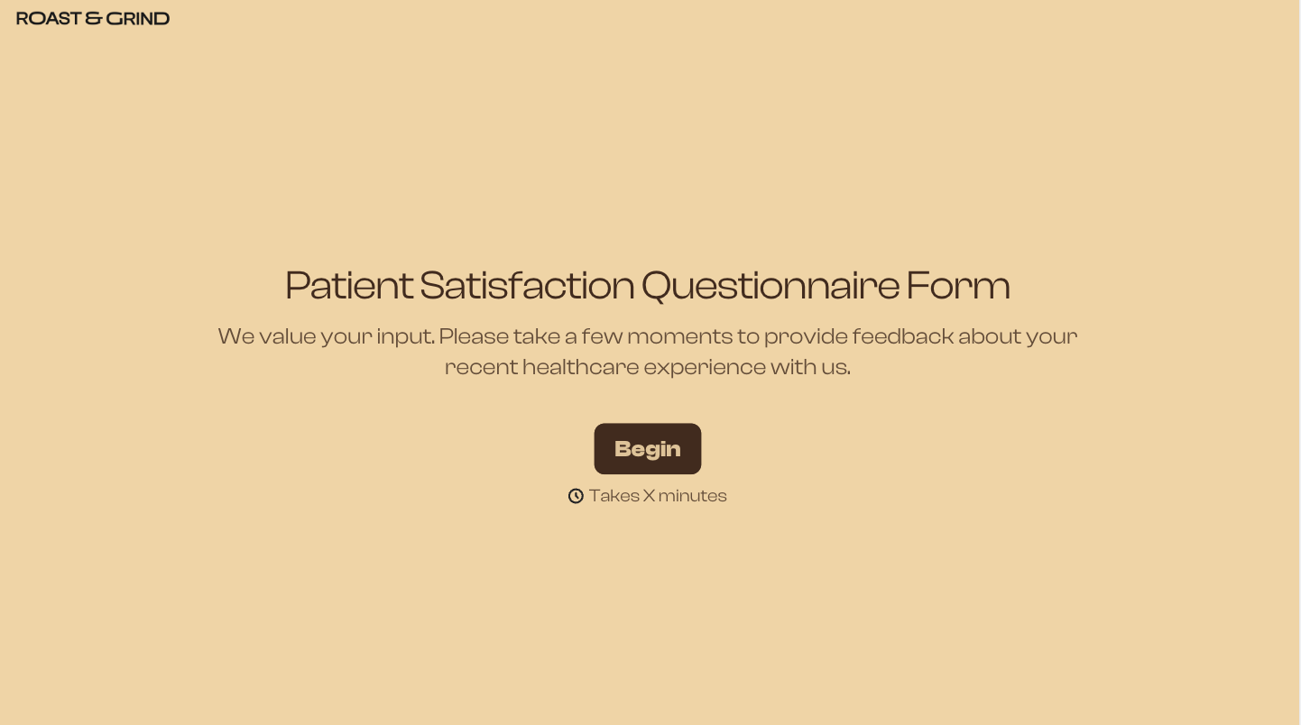 Patient Satisfaction Questionnaire Form Template