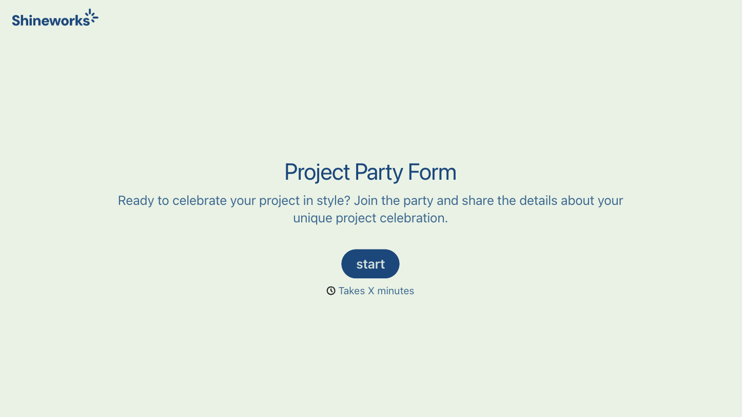 Party Planning Request Form Template