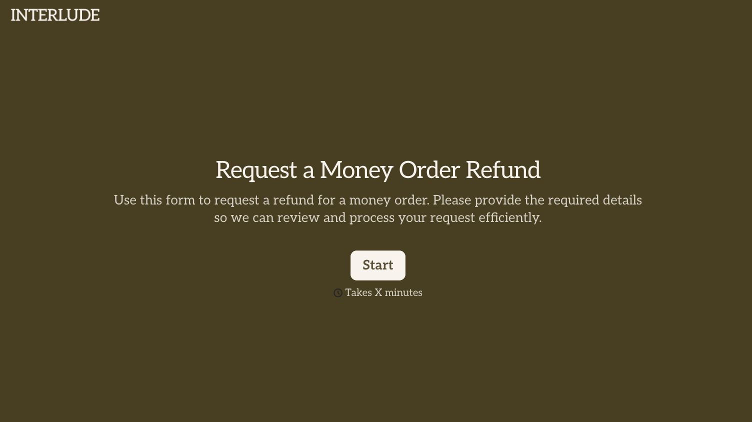 Money Order Refund Request Form Template