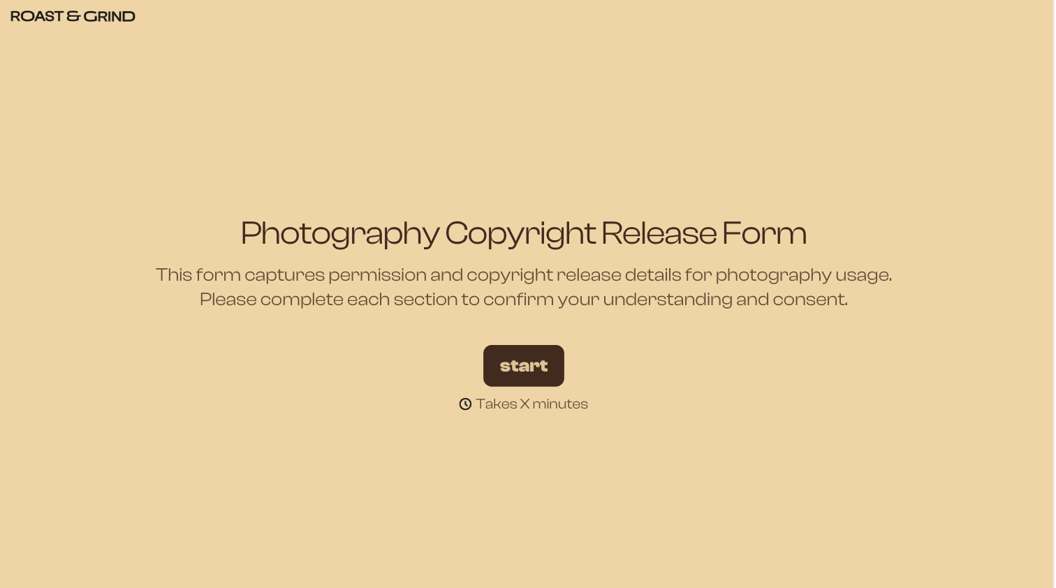 Photography Copyright Release Form Template