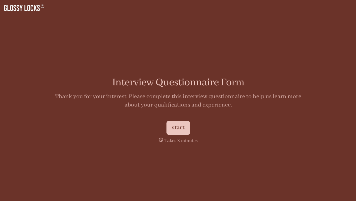 Interview Questionnaire Form Template