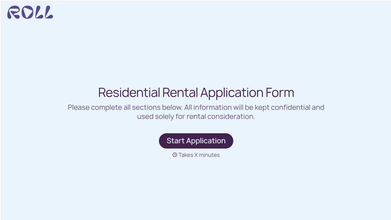 Residential Rental Application Form Template