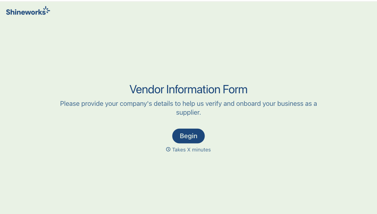 Vendor Information Form Template