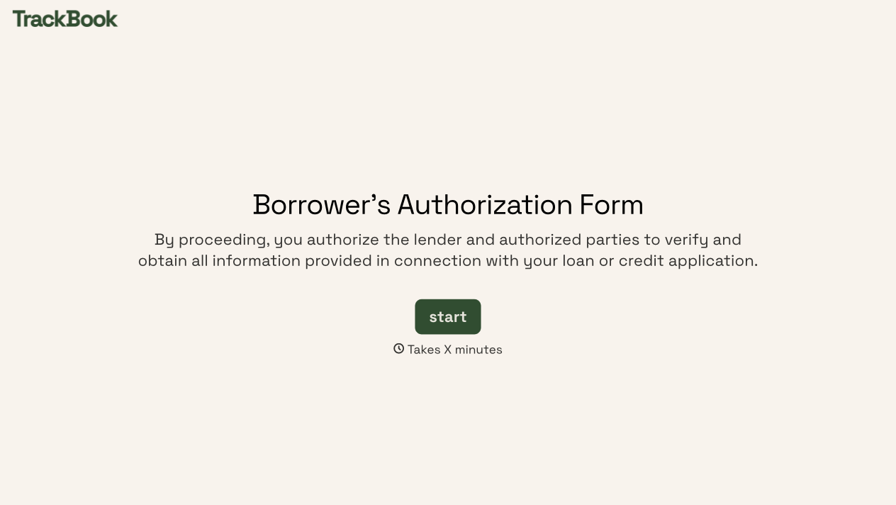 Borrower's Authorization Form Template