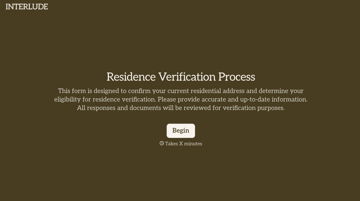 Residence Verification Form Template