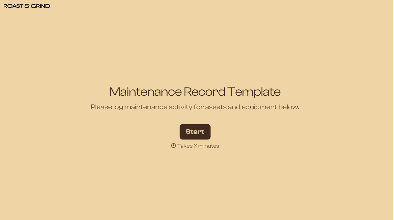 Maintenance Record Template