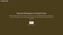 Daycare Emergency Contact Form Template